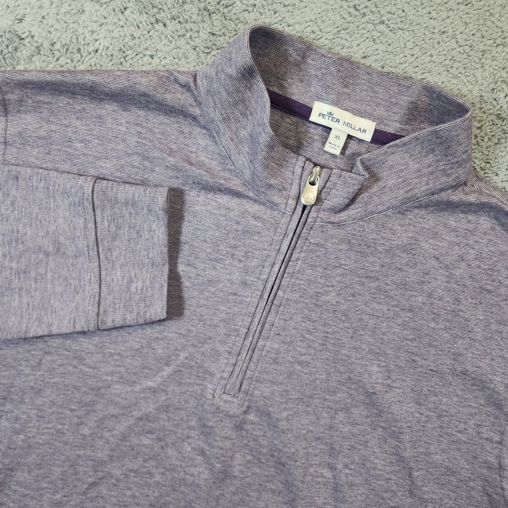 Peter Millar Crown Comfort Interlock 1/4 Zip Sweater Mens XL Pullover MF22K40
